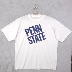 Vintage Penn State Nittany Lions Shirt Mens Small White NCAA Football Artex 80s